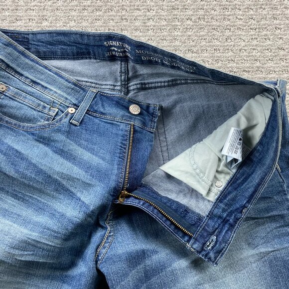 Signature by Levi's Straus Modern Straight Women's Jeans Size 16M 33X32 Denim - Picture 4 of 14
